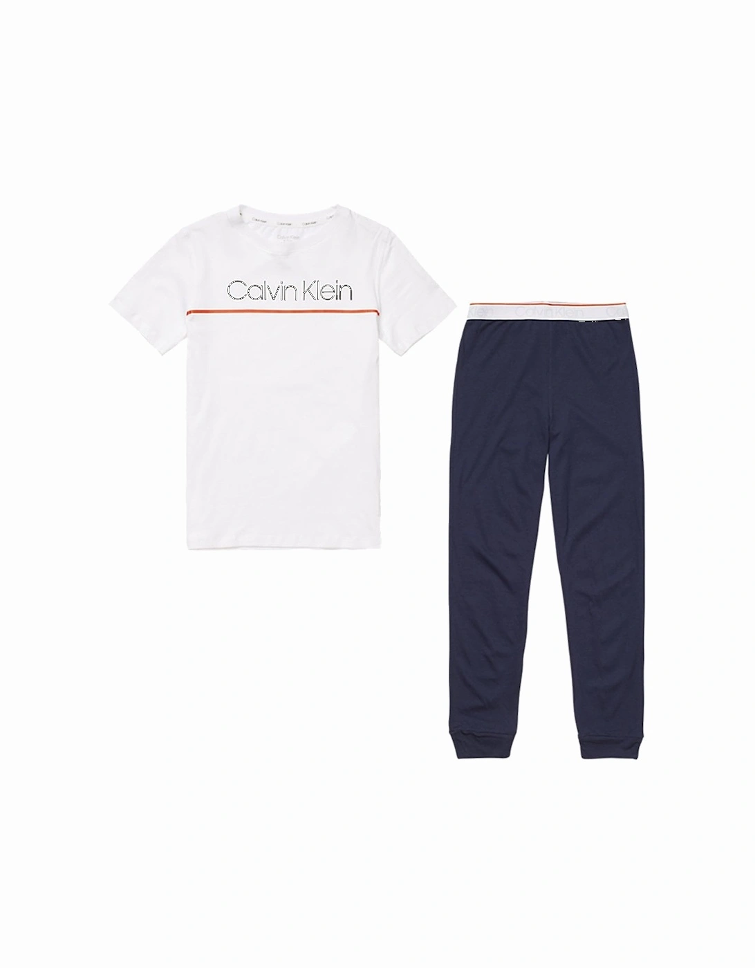 Boys CK RIB PJ set, White / Blue Shadow, 3 of 2