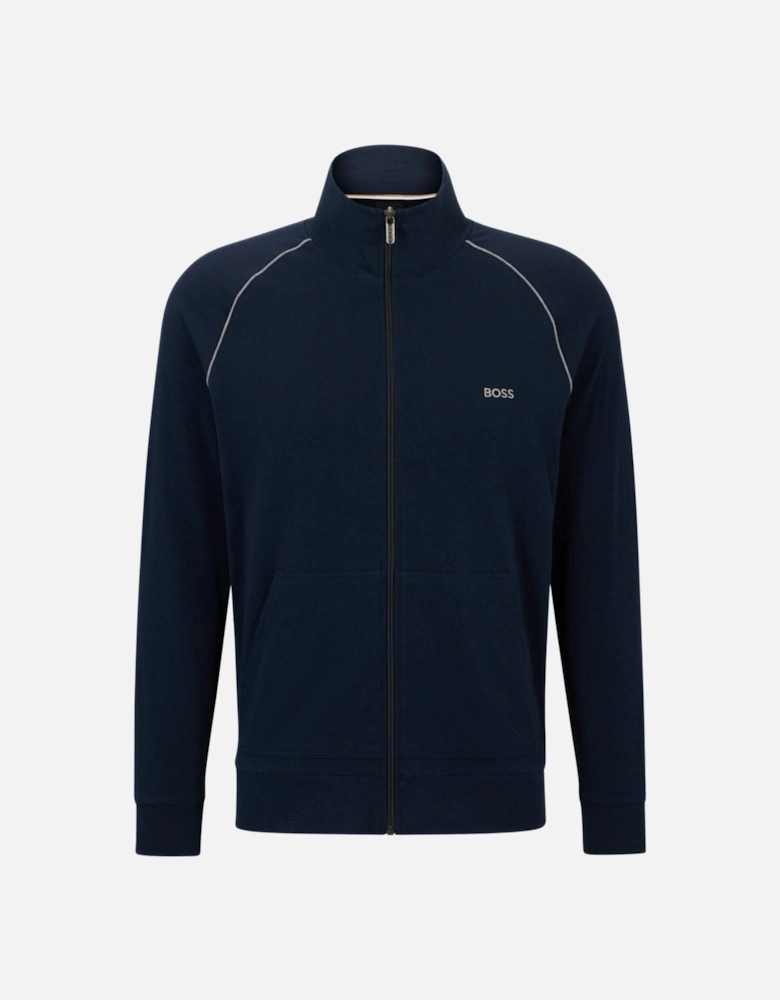 Mix & Match Zip-Thru Loungewear Track Jacket, Navy/grey