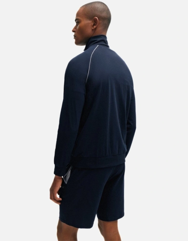 Mix & Match Zip-Thru Loungewear Track Jacket, Navy/grey