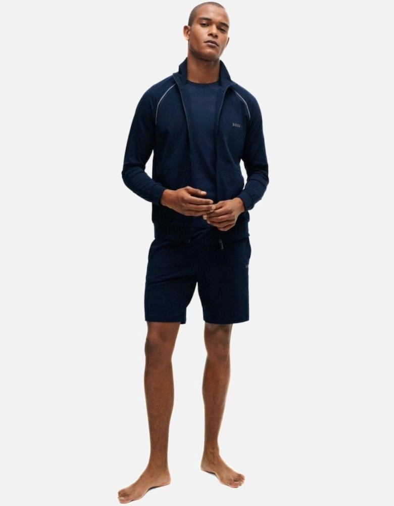 Mix & Match Zip-Thru Loungewear Track Jacket, Navy/grey