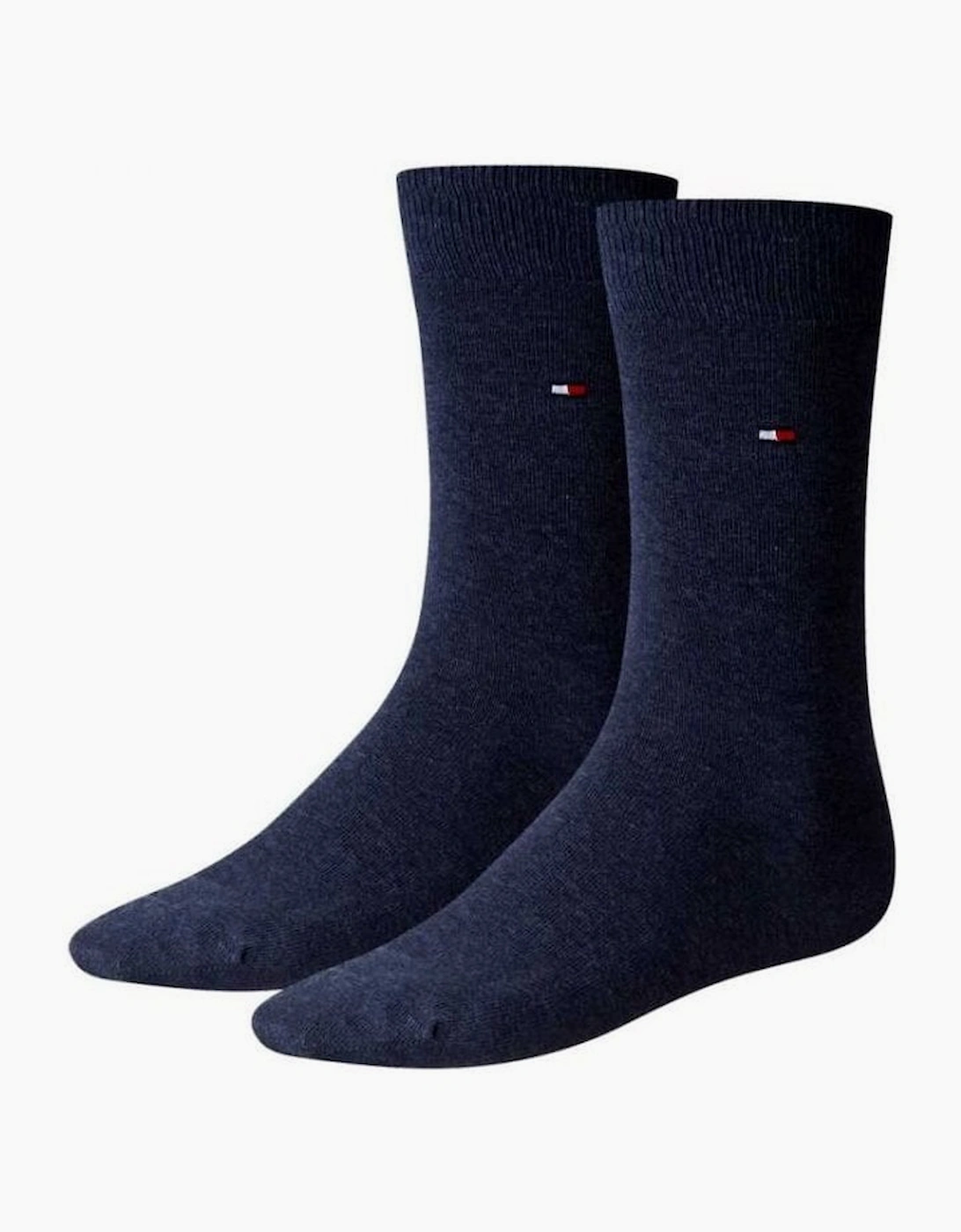 Tommy Hilfiger Women's Navy 2-Pack Classic Embroidered Logo Socks, Jeans Blue - Size 2/2.5/5/4.5/4/3.5/3