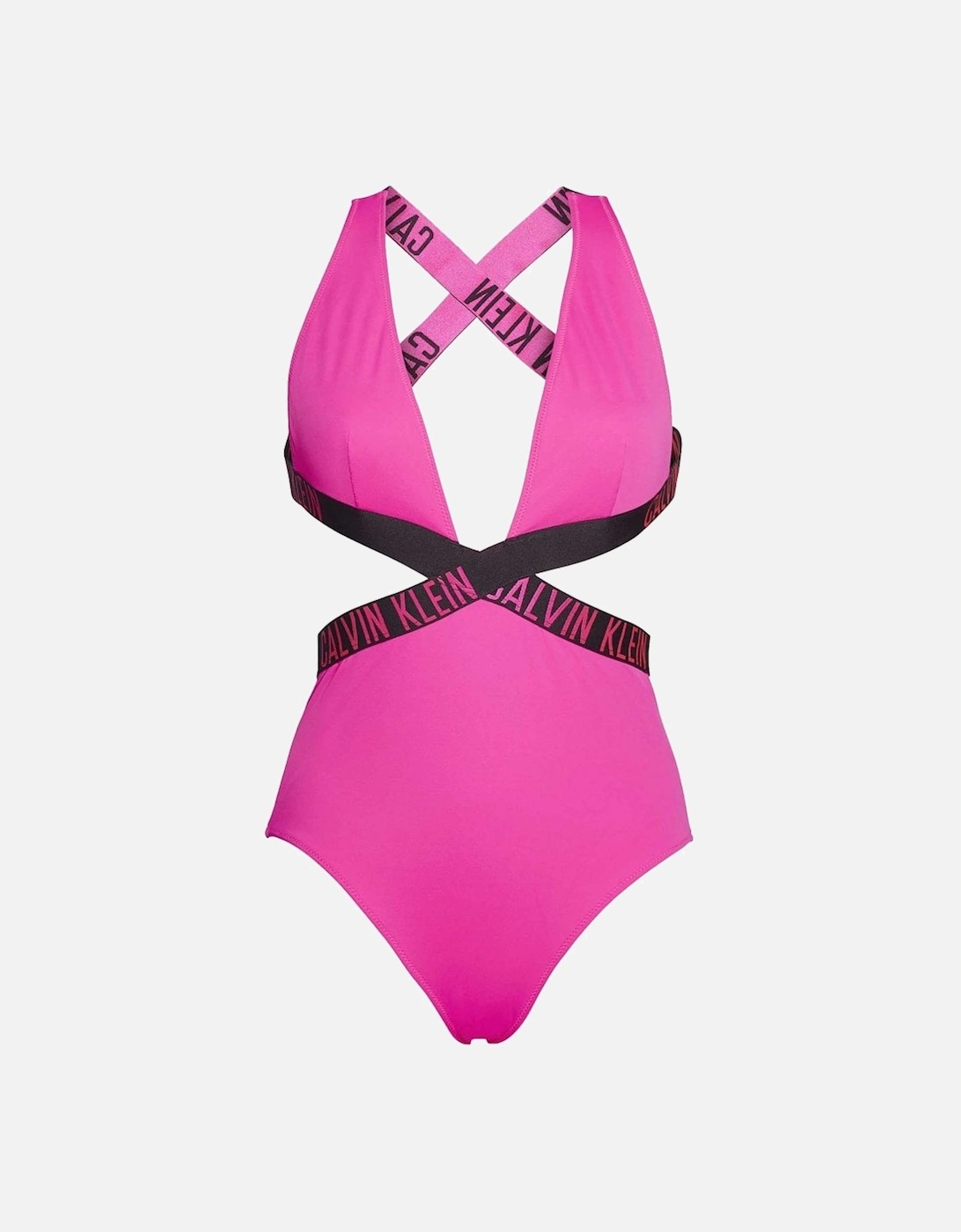 Intense Power Plunge One Piece Swimsuit, Pink Glo, 5 of 4