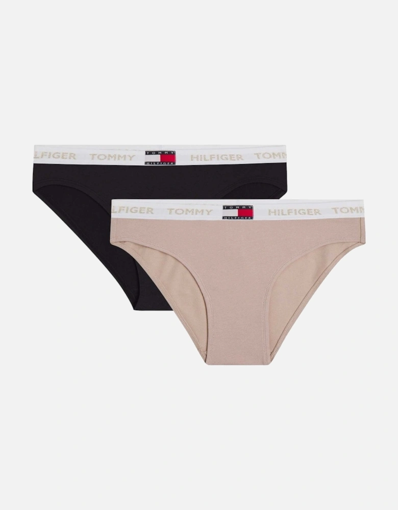 Girls 2 Pack Organic Cotton Bikini Brief, Desert Sky / Balanced Beige