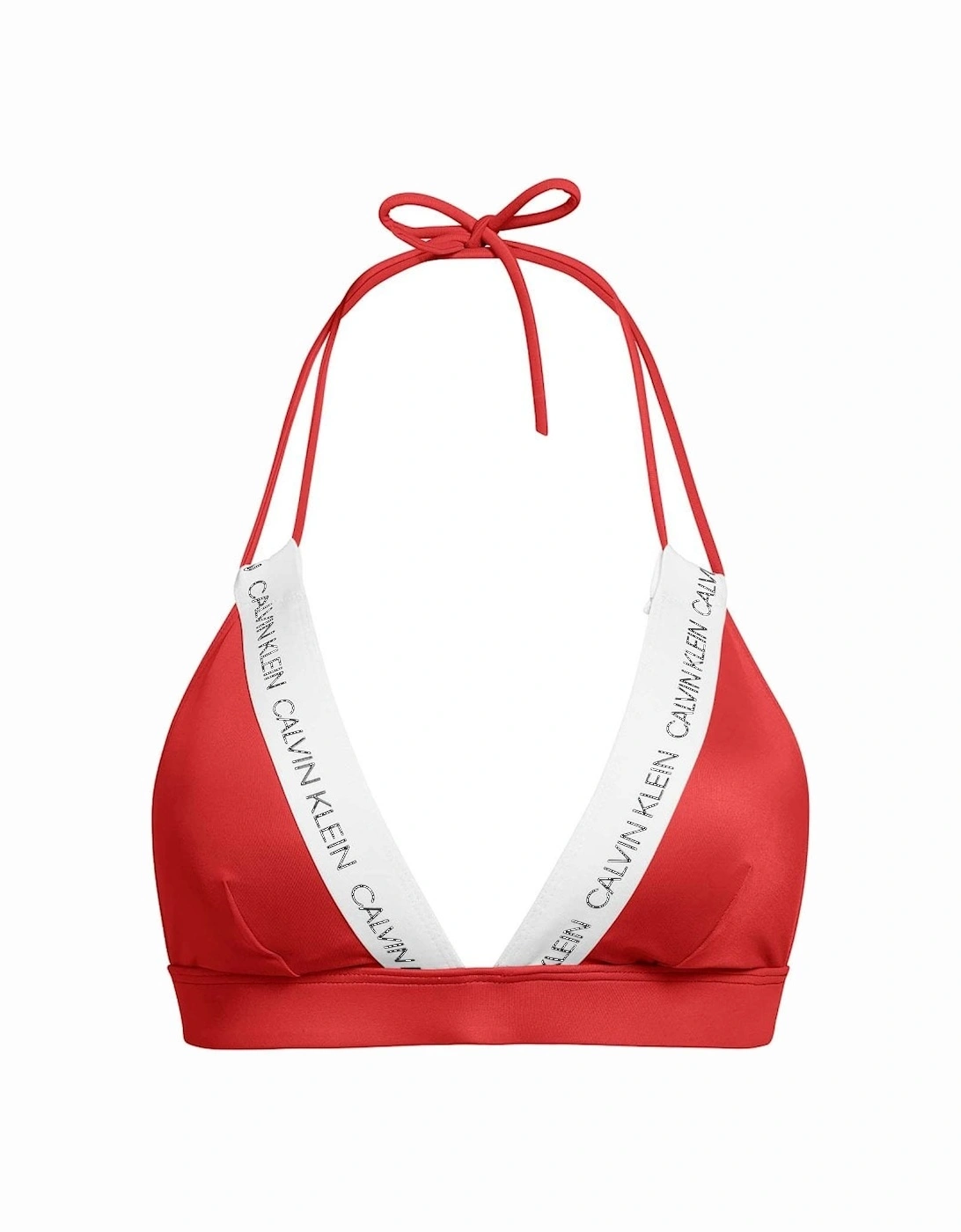 Swimwear CK LOGO Triangle Bikini Top, Laras Lipstick, 2 of 1