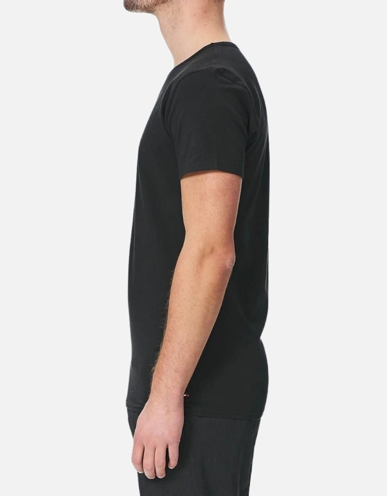 3-Pack Stretch Cotton T-Shirts, Black/White/Grey