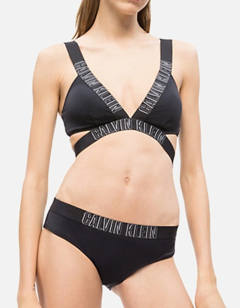 Intense Power Swimwear Plunge Bralette, Black