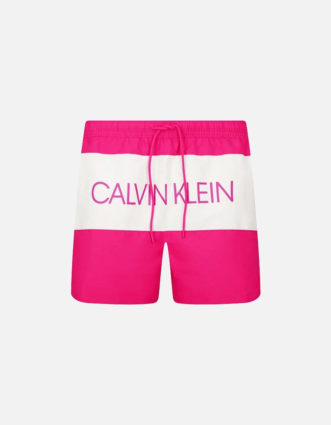 Core Logo Medium Drawstring Swim Shorts, Jewel Pink, 4 of 3