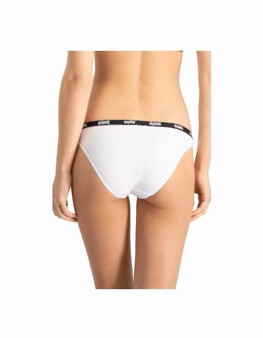 2-Pack Classic Logo Low-Rise Bikini Briefs, White