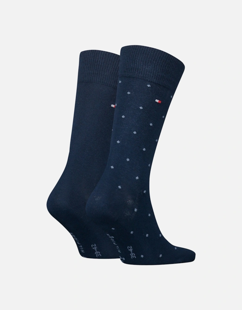 2-Pack Dots Pattern Socks, Navy