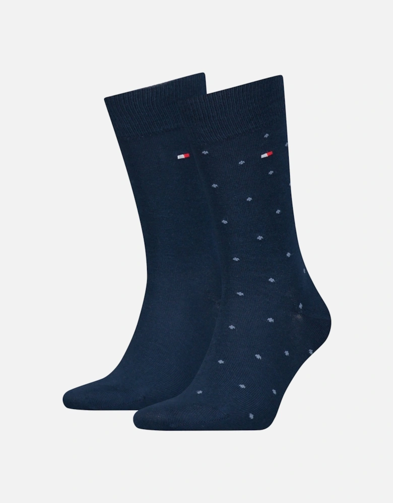 2-Pack Dots Pattern Socks, Navy