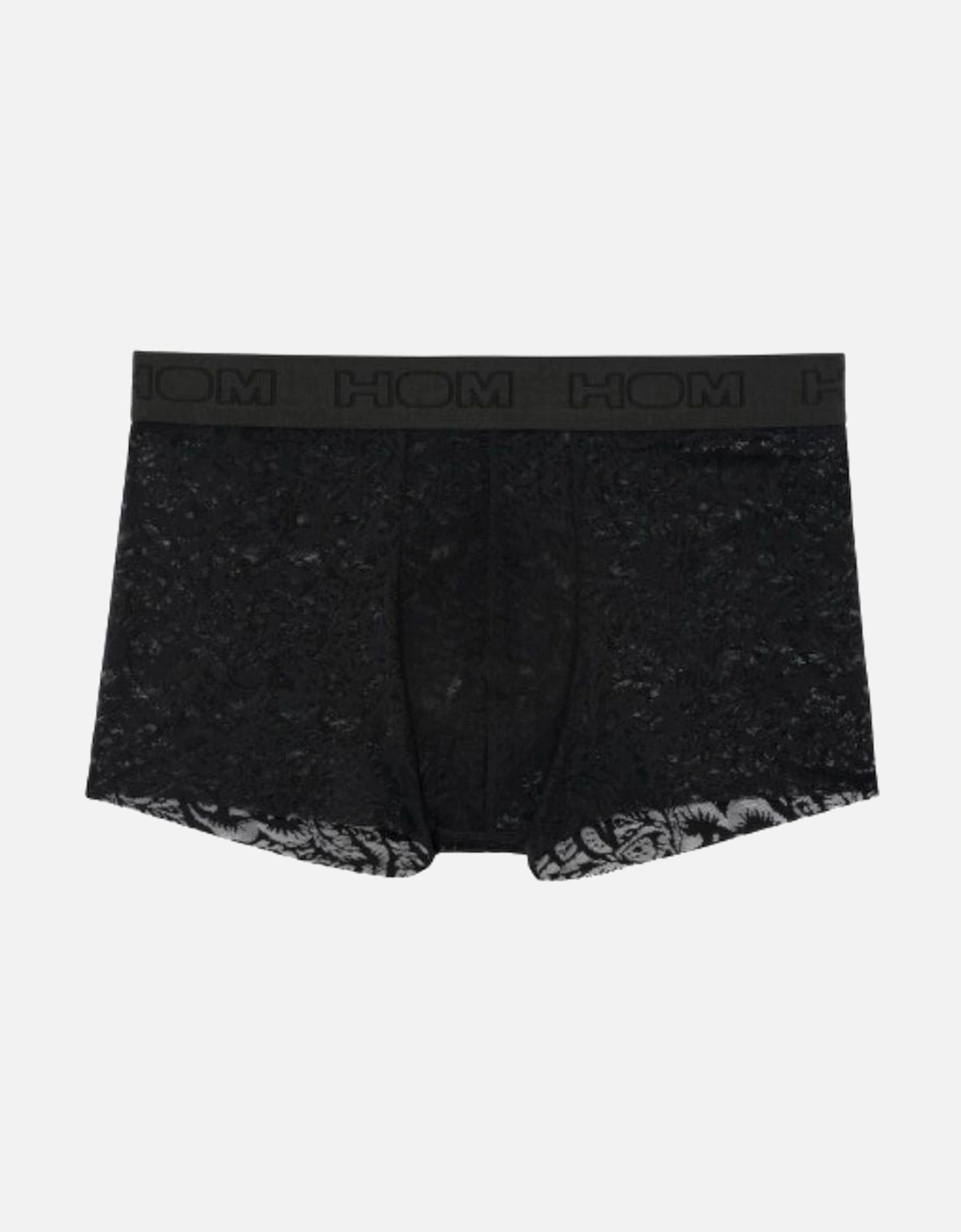 Temptation Free Cut Lace Boxer Trunk, Black, 6 of 5