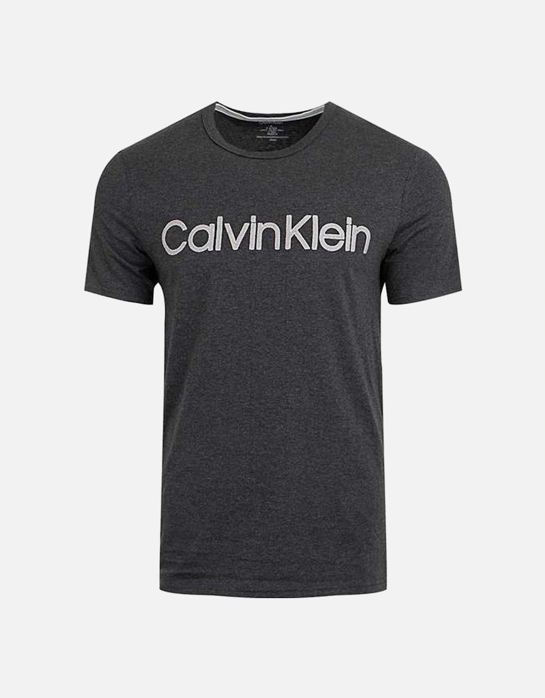 Cotton Logo Crew Neck T-Shirt, Charcoal Heather, 2 of 1