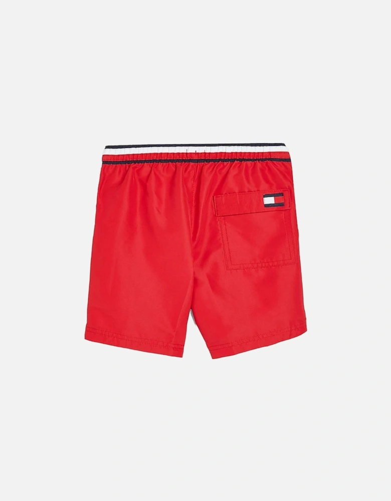 Boys Signature Tape Swim Shorts, Primary Red