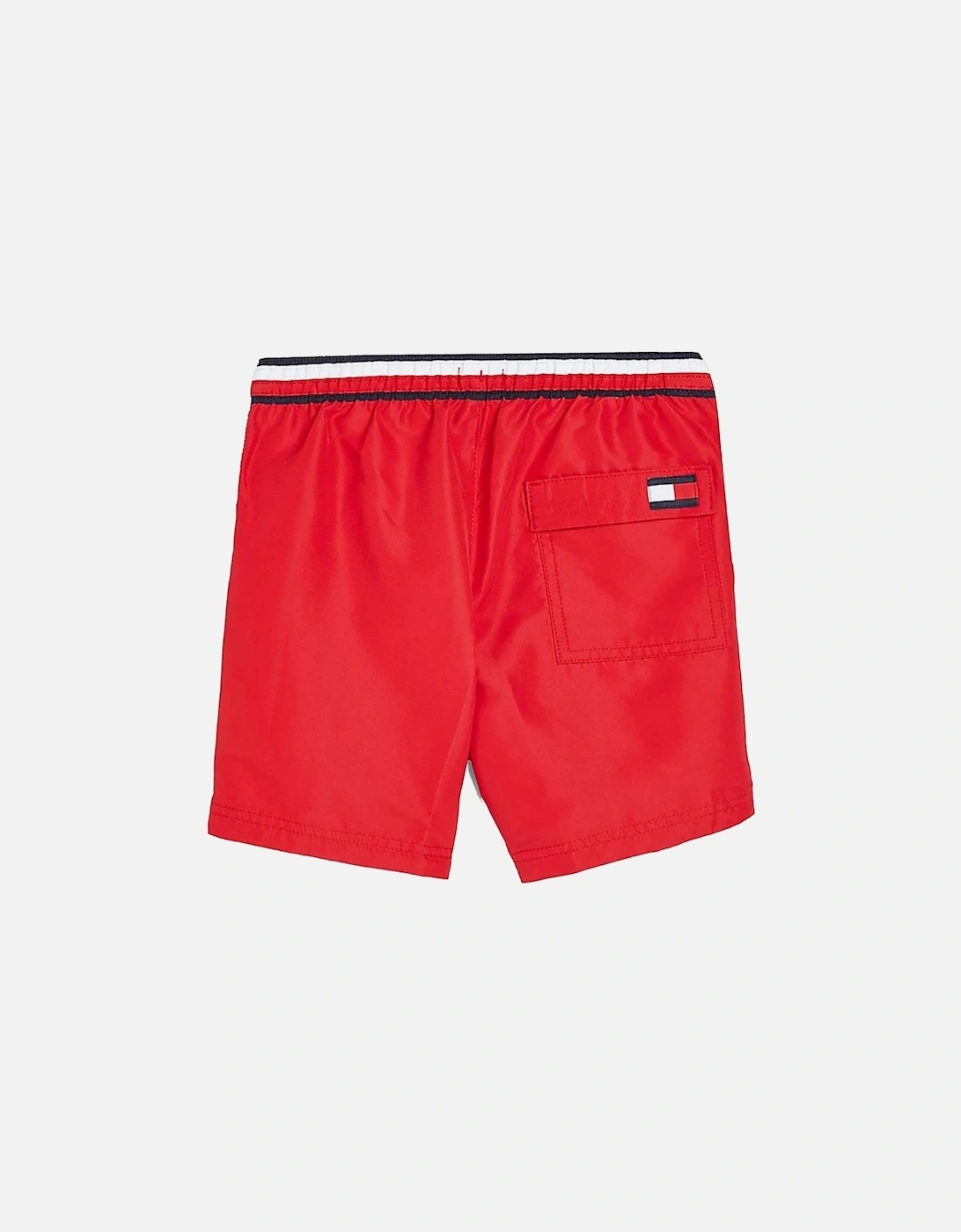 Boys Signature Tape Swim Shorts, Primary Red