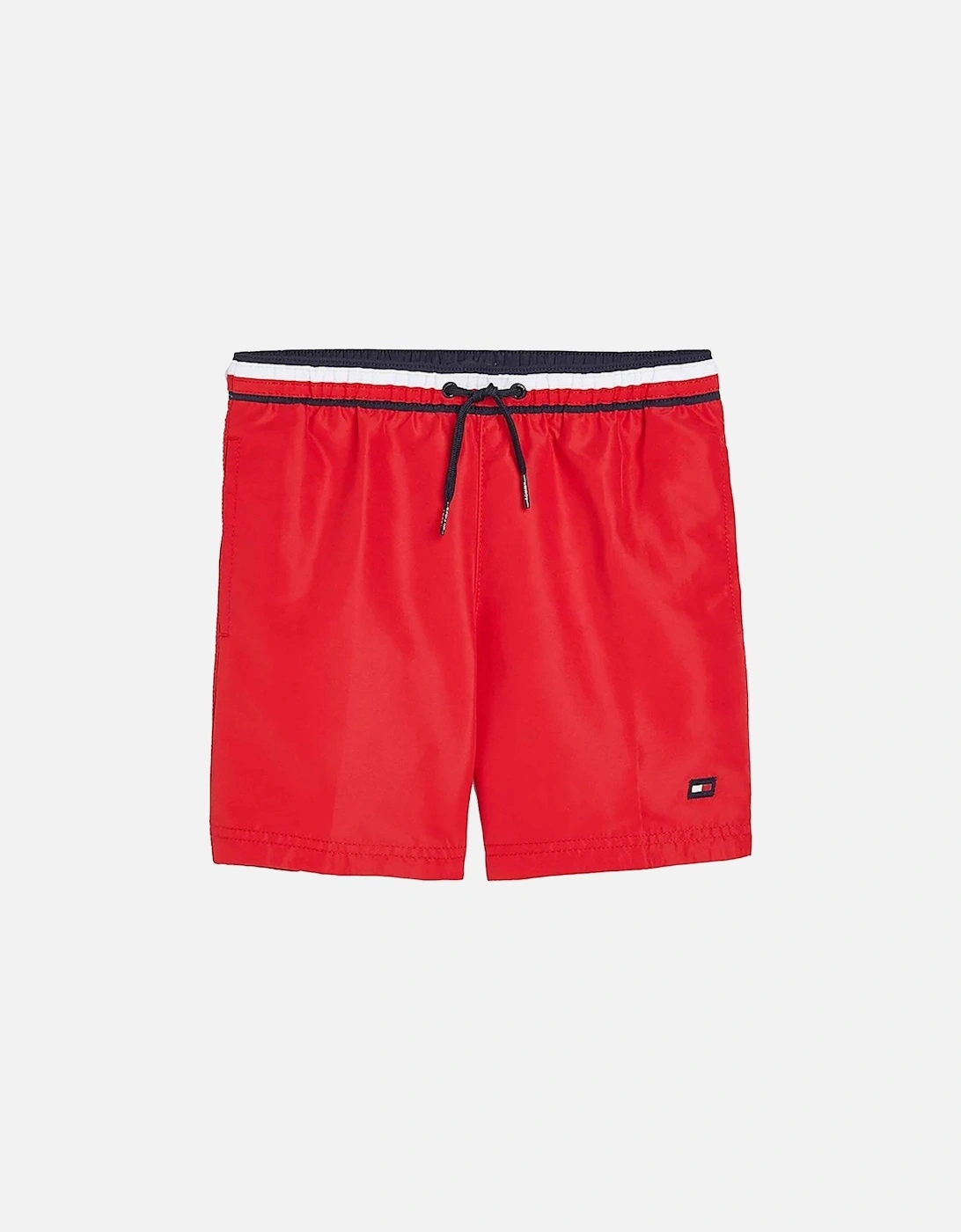 Boys Signature Tape Swim Shorts, Primary Red, 4 of 3