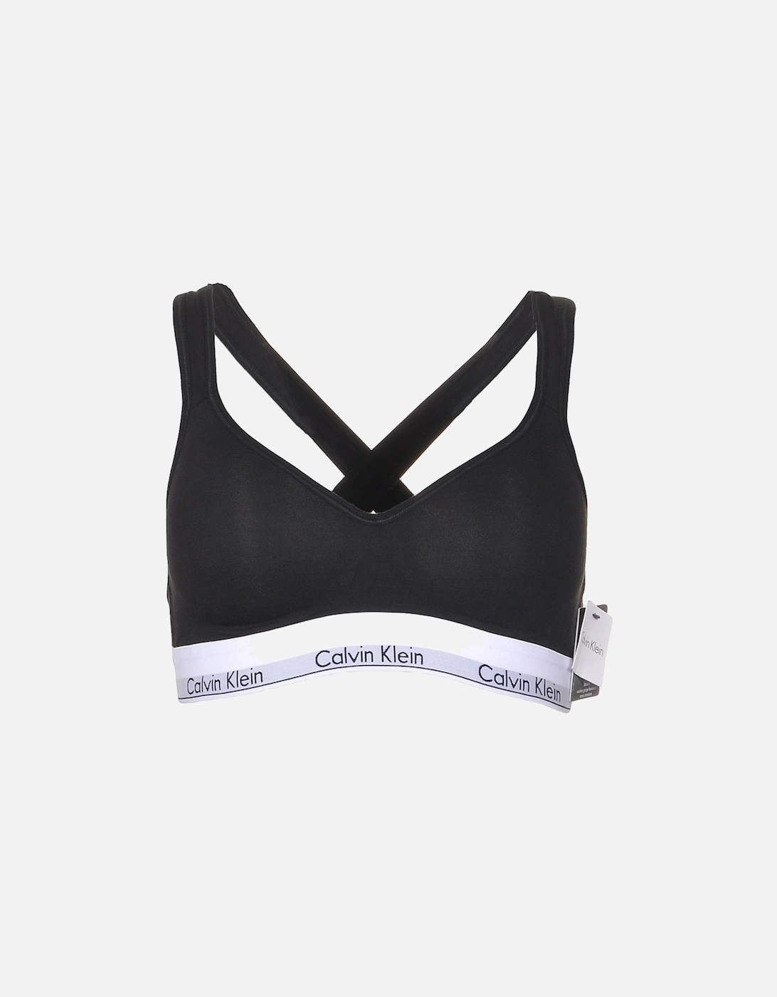 Modern Cotton Bralette Lift, Black, 3 of 2