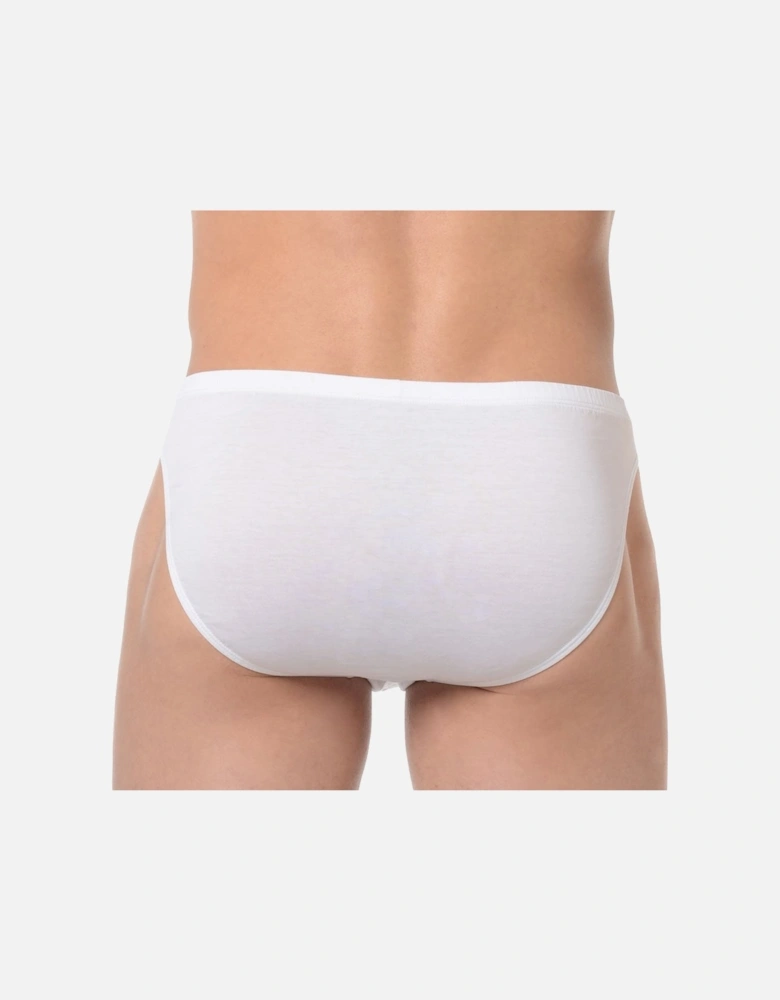 Premium Cotton Comfort Micro Brief, White