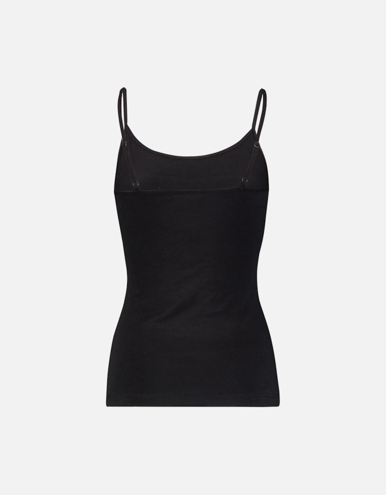 Cotton Modal Slim-Fit Camisole Top, Black