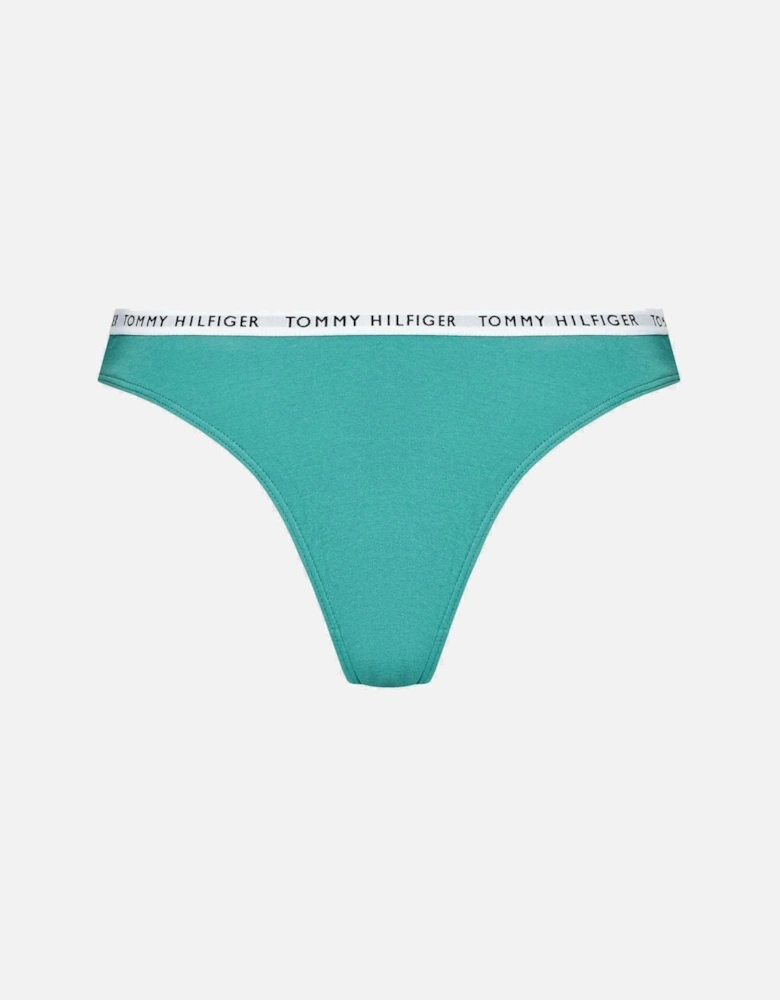 Cotton 3-Pack Bikini Briefs, Cranberry/Aqua/Saltwater Green