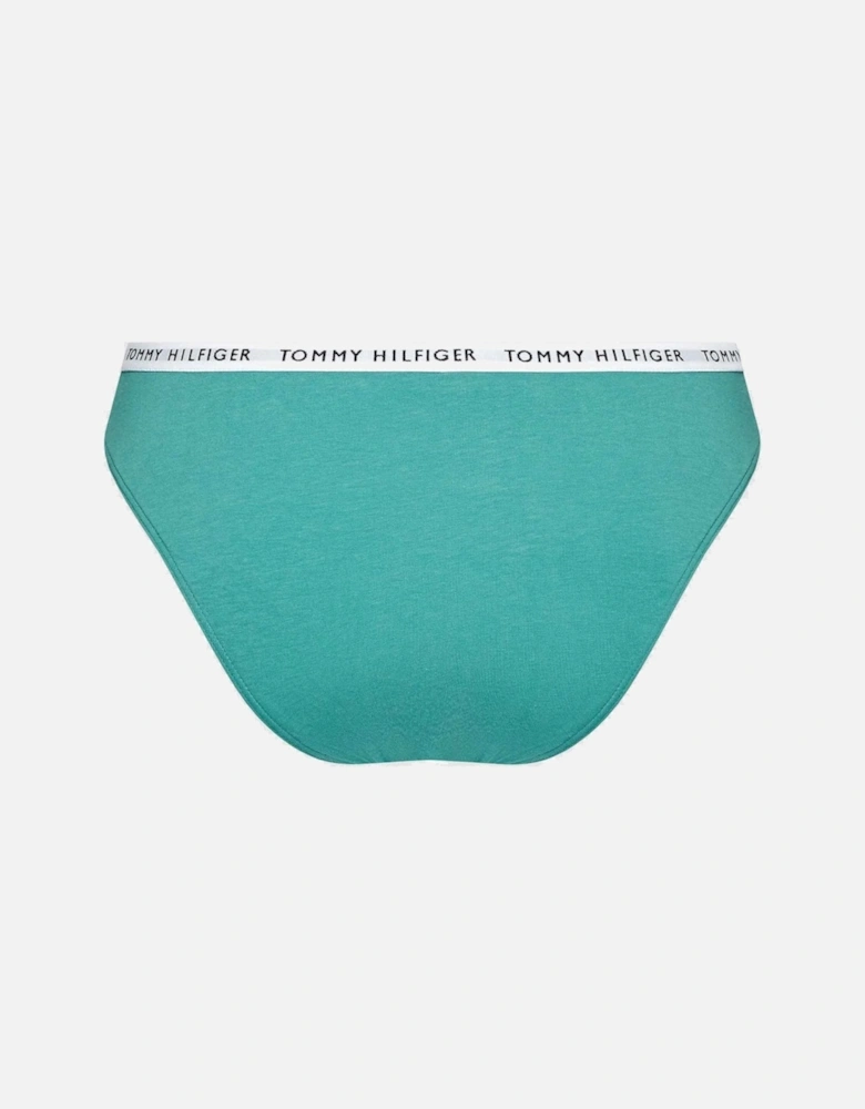 Cotton 3-Pack Bikini Briefs, Cranberry/Aqua/Saltwater Green