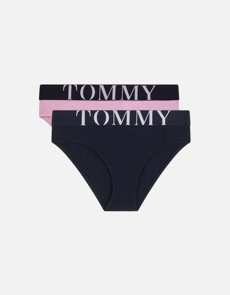 Girls 2 Pack Tommy Bikini Brief, Luminous Lilac/Desert Sky