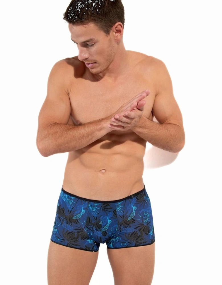 Temptation Palay Flowers Boxer Trunk, Blue