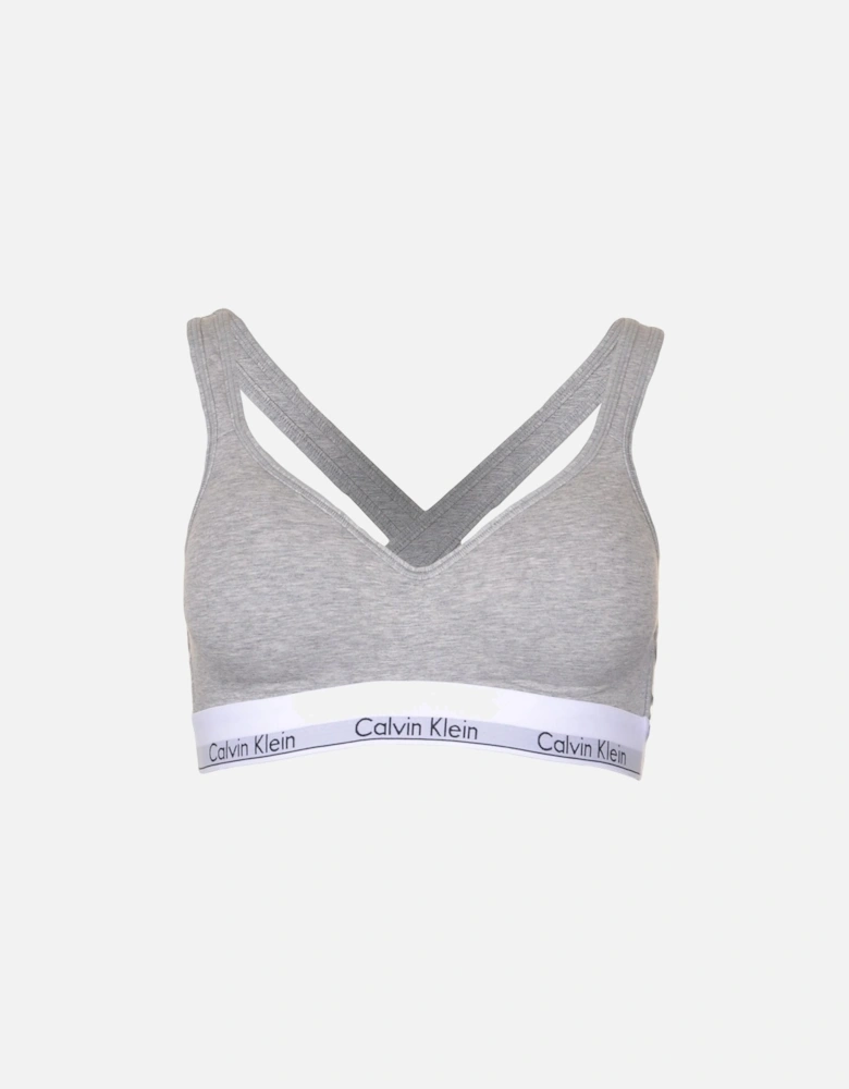 Modern Cotton Bralette Lift, Grey Heather