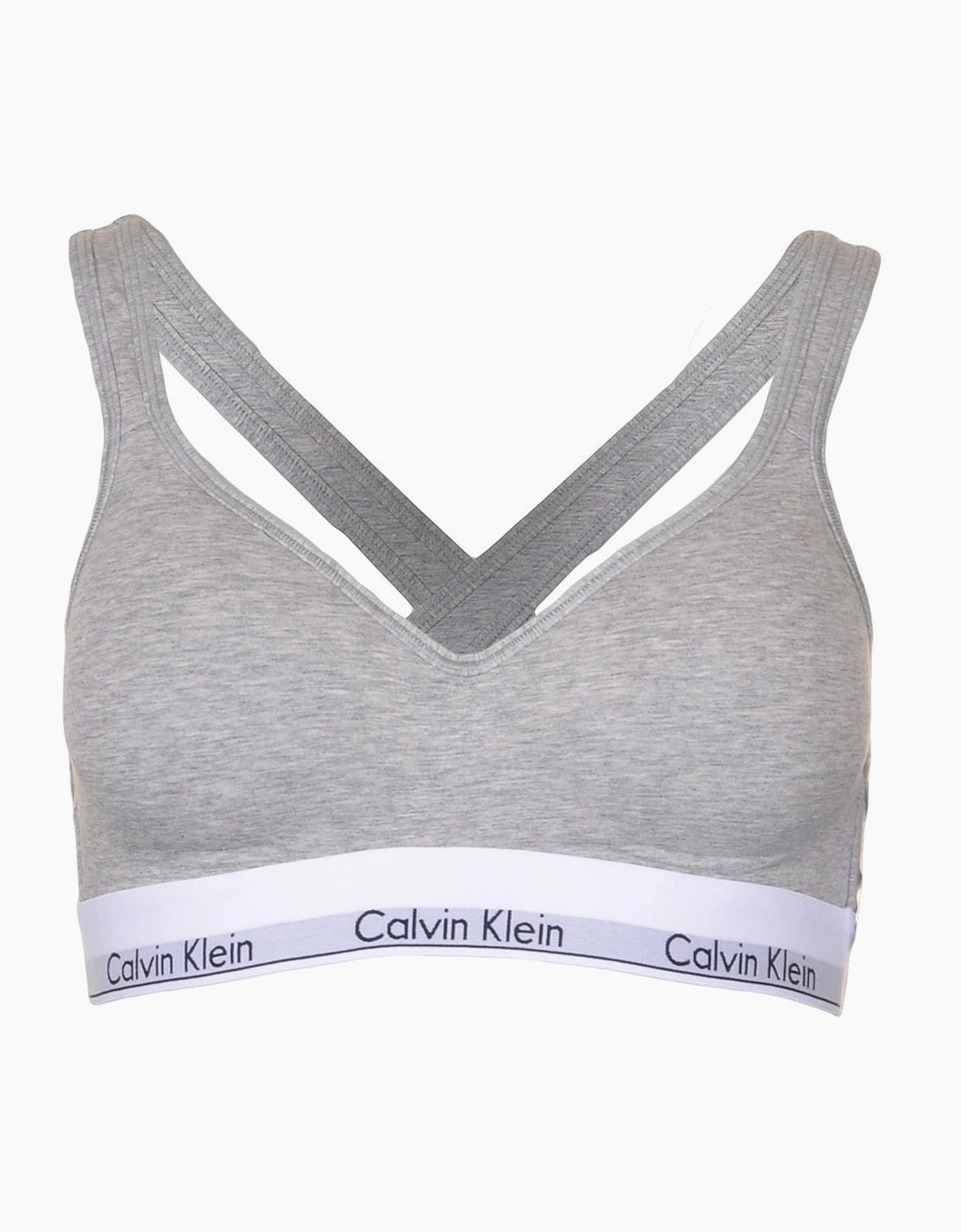 Calvin Klein Women's Modern Cotton Bralette Lift, Grey Heather - Size: 10/8