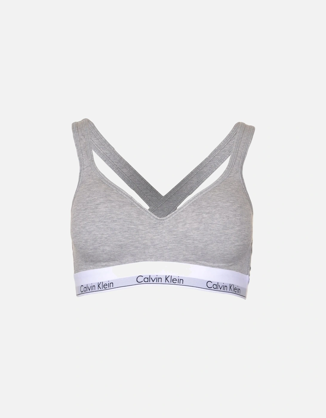 Modern Cotton Bralette Lift, Grey Heather, 3 of 2