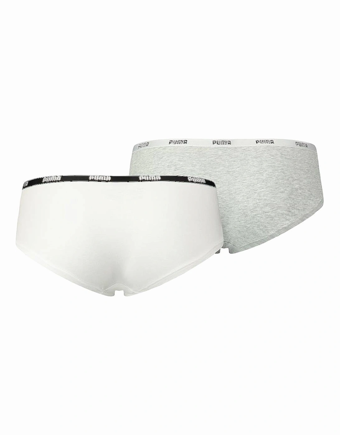 Cotton Modal Stretch 2-Pack Iconic Hipster Brief, White/Grey