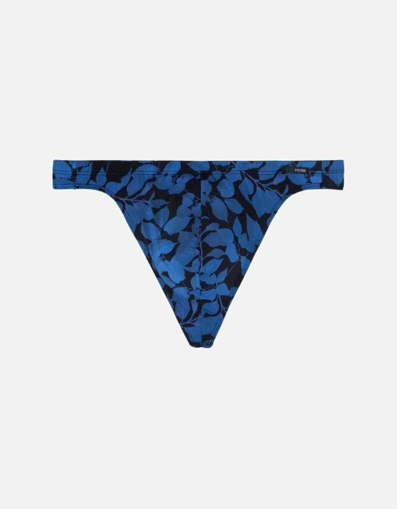 Temptation Quentin Immersive Flowers Print G-String, Black/blue