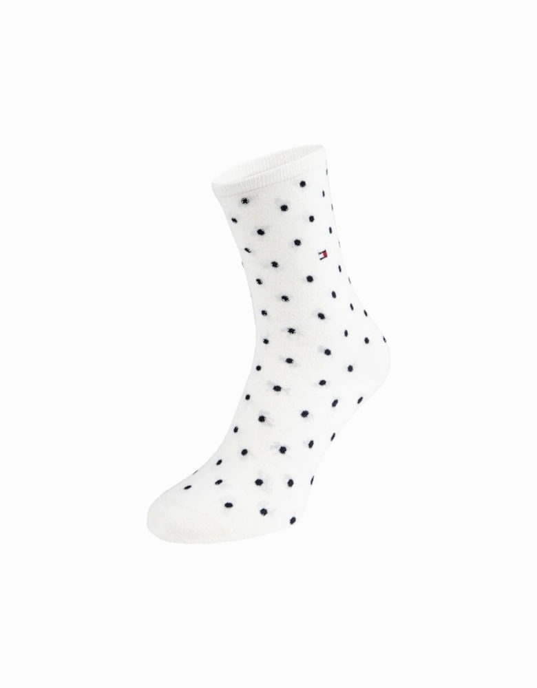 2-Pack Dots Pattern Women's Socks, Navy/White