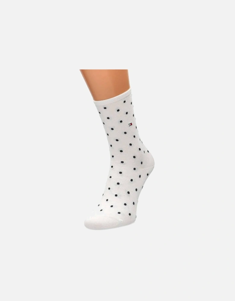 2-Pack Dots Pattern Women's Socks, Navy/White