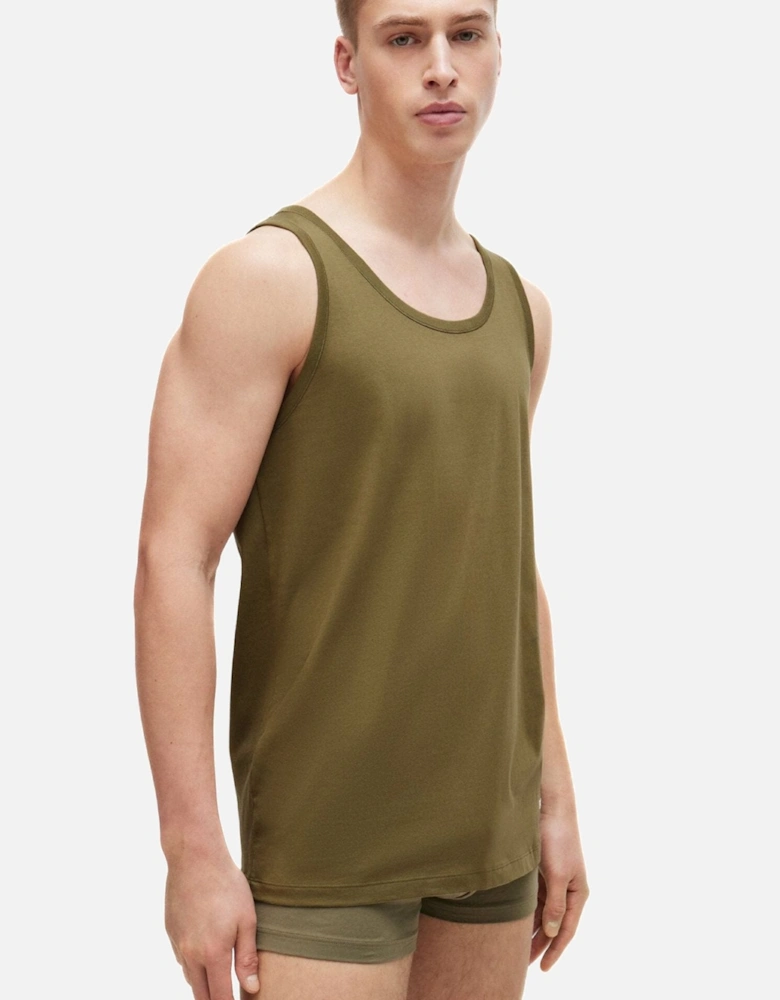 3-Pack Classic-Fit Tank Top Vests, Black/Khaki/Navy