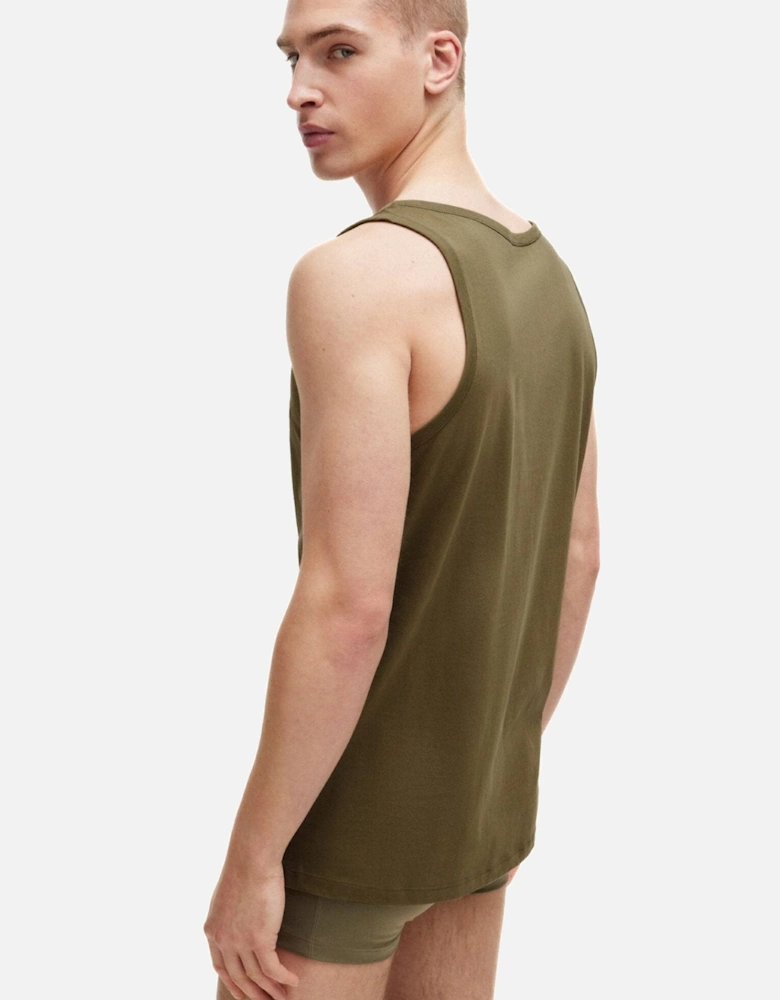 3-Pack Classic-Fit Tank Top Vests, Black/Khaki/Navy