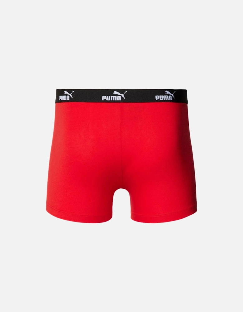 4-Pack No.1 Logo Boxer Briefs, Red/Grey/Black