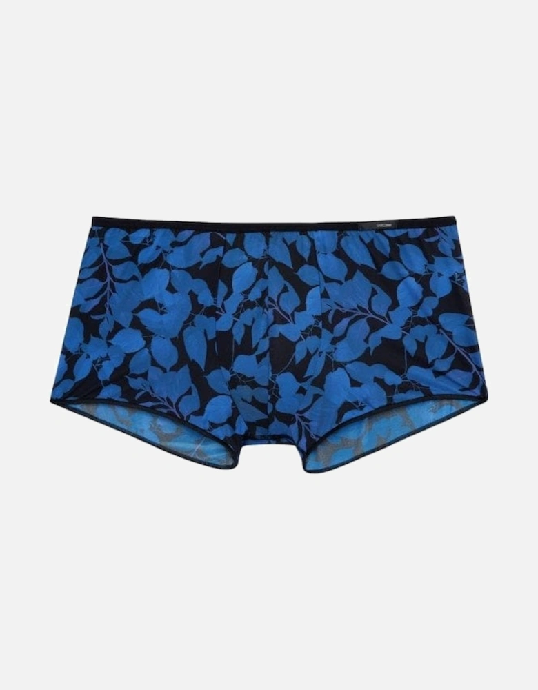 Temptation Quentin Immersive Flowers Print Boxer Trunk, Black/blue