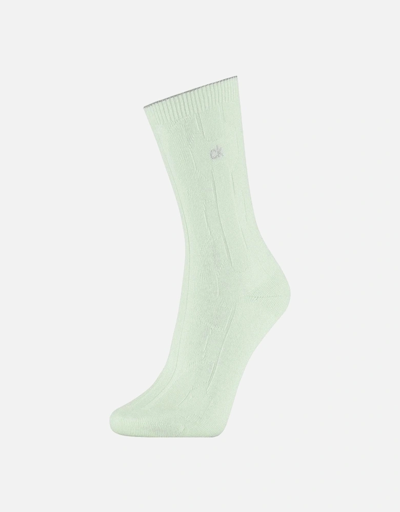 Women's Luxury Crew Sock One Size, Beige