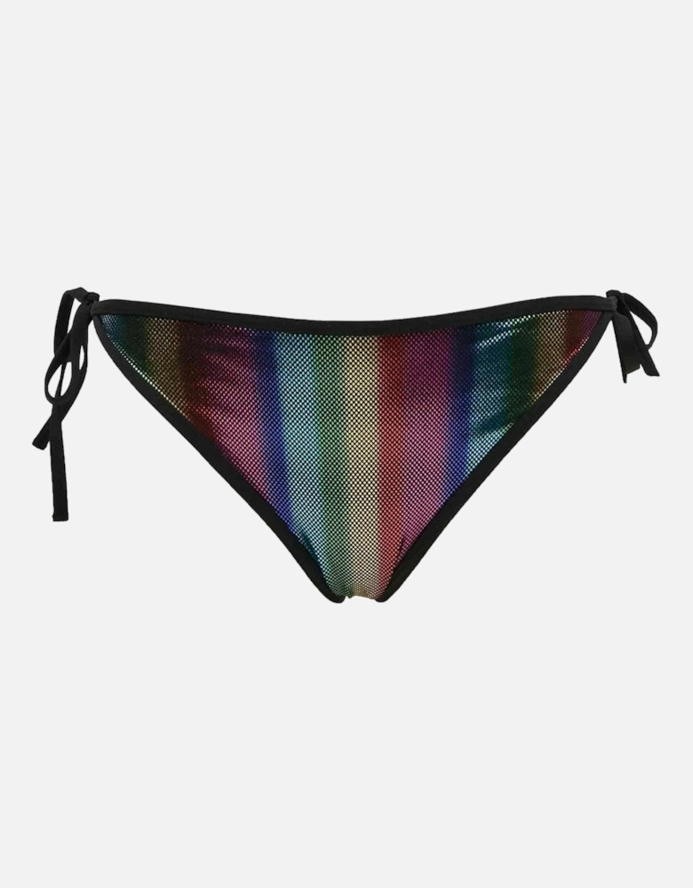 Pride Swim Bikini Bottom, Rainbow Gradient/Black