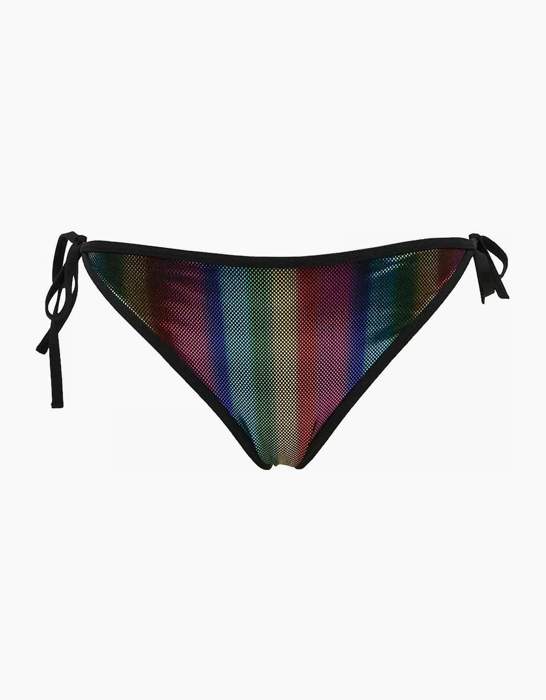 Calvin Klein Women's Pride Swim Bikini Bottom, Rainbow Gradient/Black - Size: L