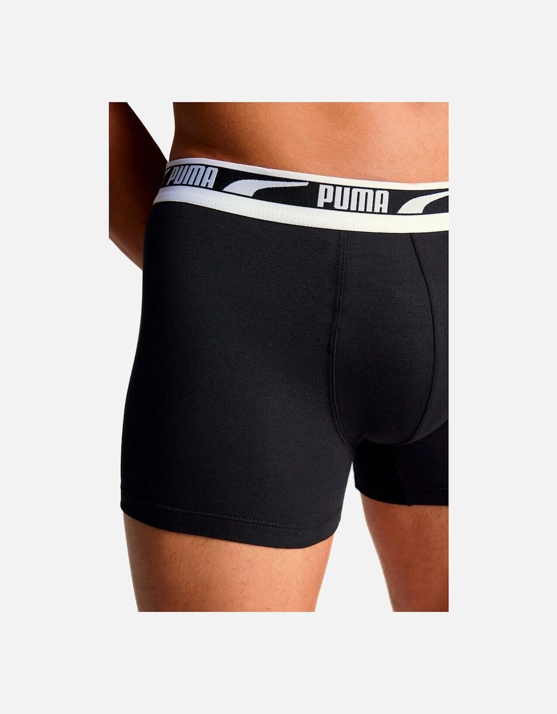 2-Pack Everyday Multi Logo Boxer Briefs, Black