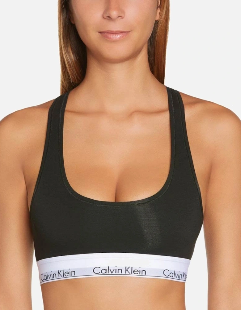 Modern Cotton Bralette, Black