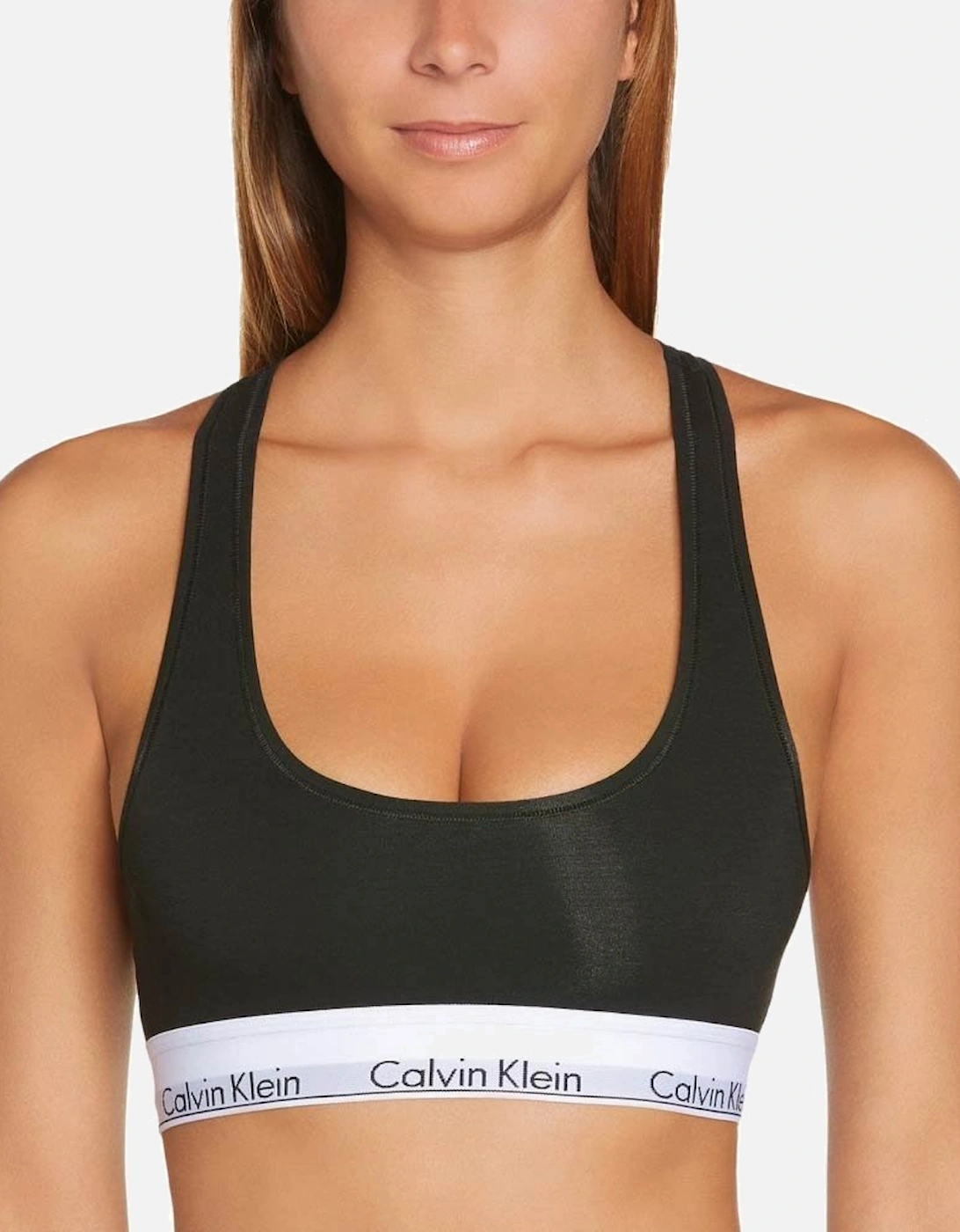 Modern Cotton Bralette, Black, 3 of 2