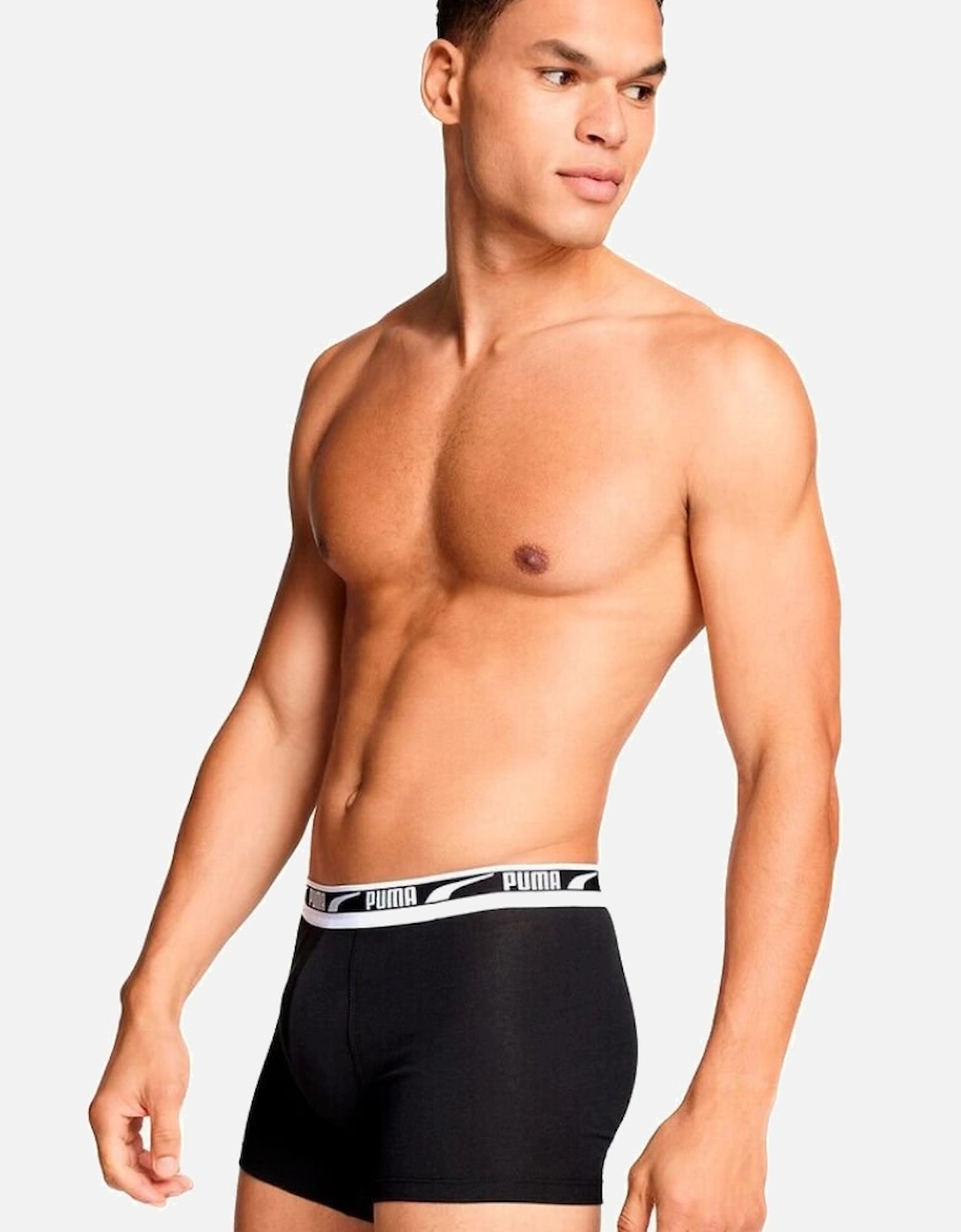 2-Pack Everyday Multi Logo Boxer Briefs, Black