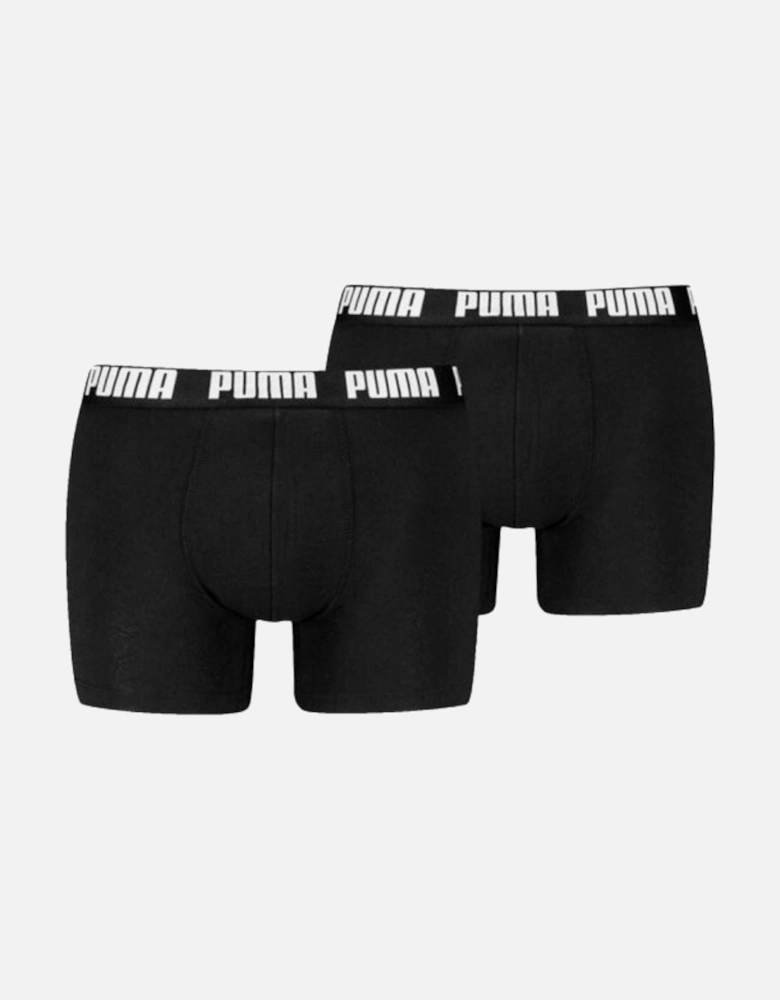 2-Pack Everyday Basic Boxer Briefs, Black