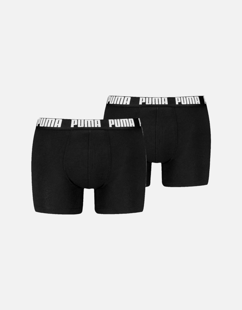 2-Pack Everyday Basic Boxer Briefs, Black