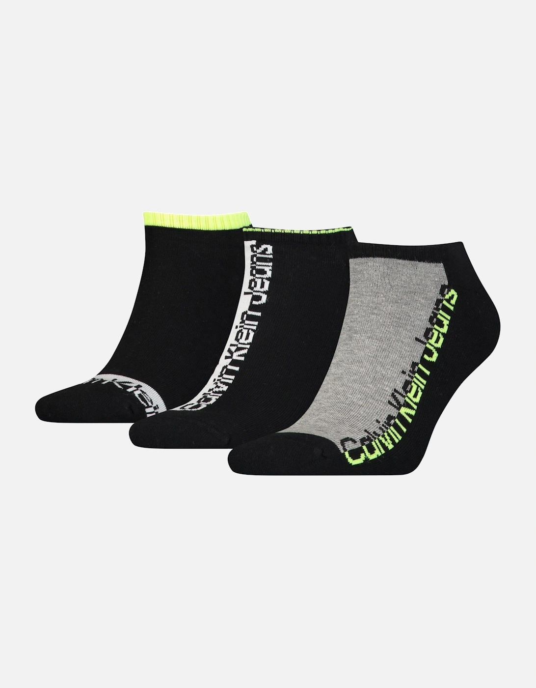 Jeans 3-Pack Mixed Logo Athleisure Sports Trainer Socks, Black, 6 of 5