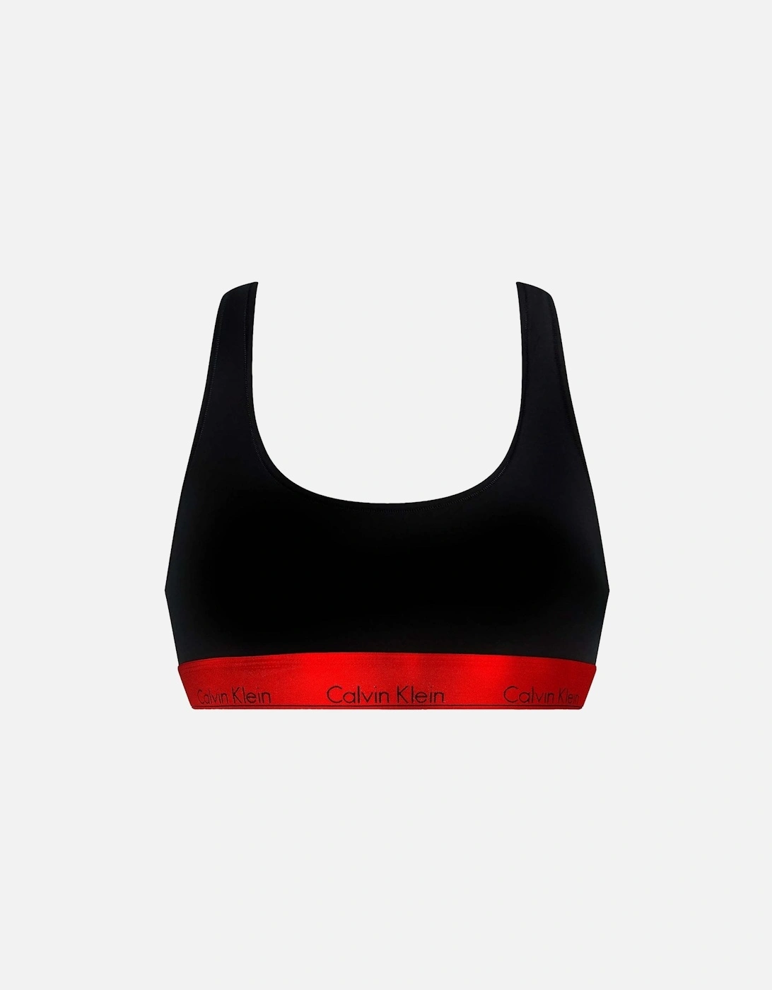 Modern Cotton Bralette, Black/Red Gala, 4 of 3