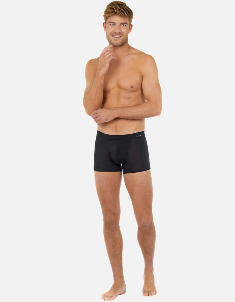 Tencel Soft Comfort Boxer Trunk, Black