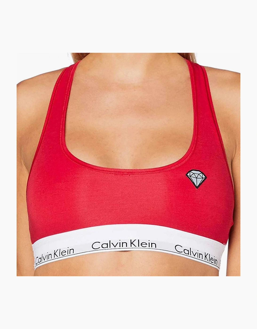 Calvin Klein Women's Modern Cotton Bralette, Empower - Red - Size: 14